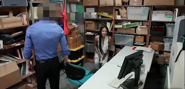  Two pretty thieves caught and fucked by a shop employee